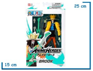 BANDAI BROOK ONE PIECE ANIME HEROES 17CM