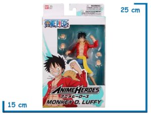 BANDAI MONKEY D. LUFFY ONE PIECE ANIME HEROES 17CM