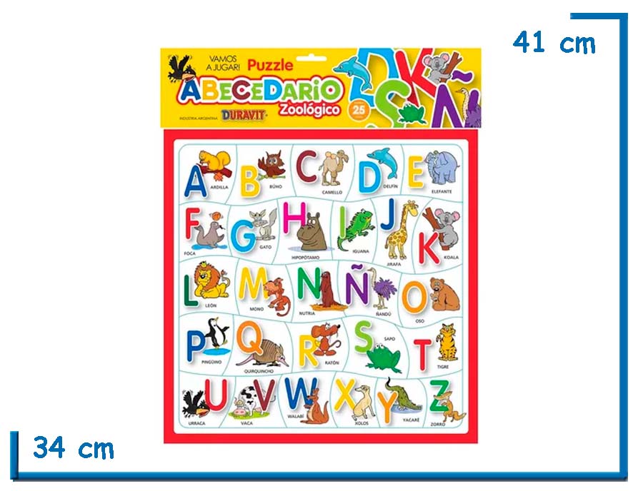 PUZZLE ABECEDARIO ZOOLOGICO