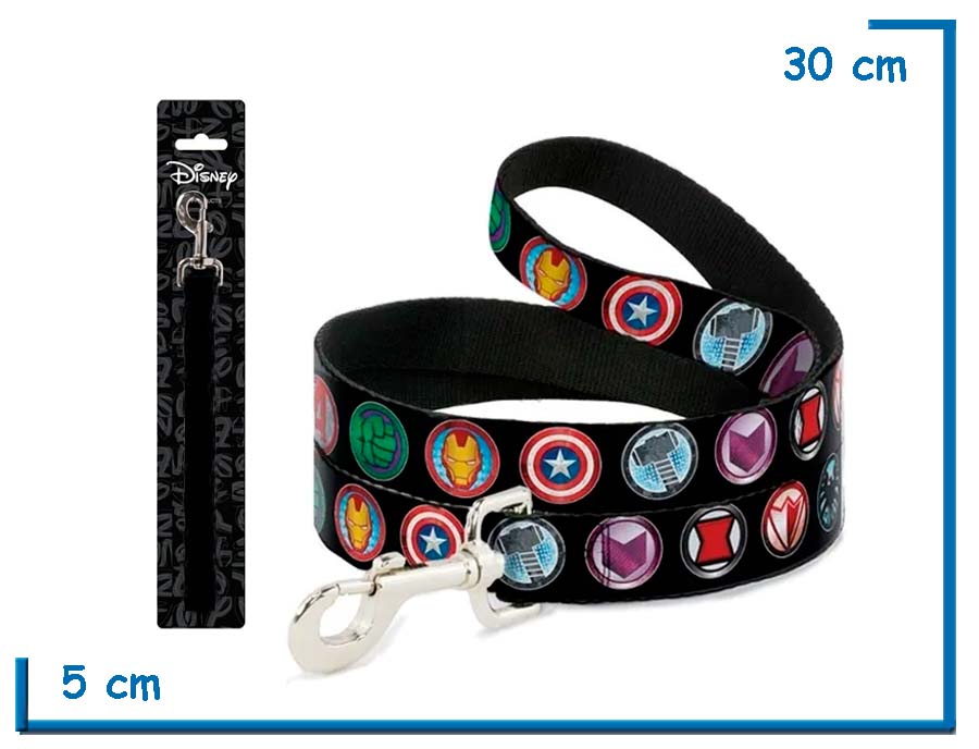 CERDA MARVEL AVENGERS SIMBOLOS CORREA PARA PERRO 120CM