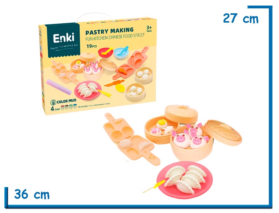 ENKI PASTRY MAKING FUN KITCHEN CHINESE FOOD STREET SET DE MASAS 19PZS