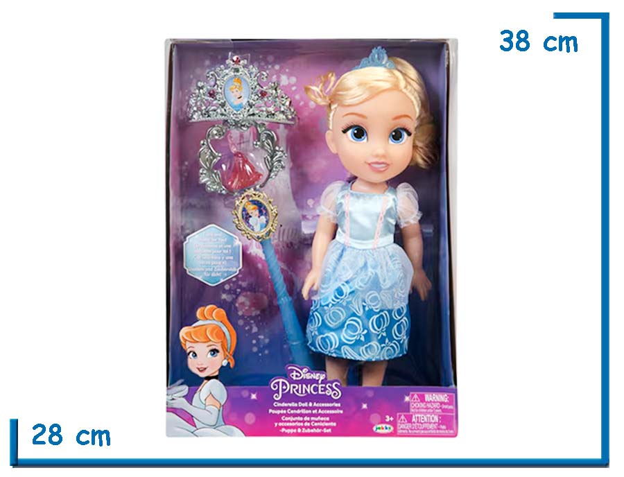 JAKKS DISNEY PRINCESS CINDERELLA DOLL & ACCESORIES