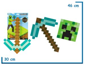 MINECRAFT CREEPER PICKAXE AND MASK SET