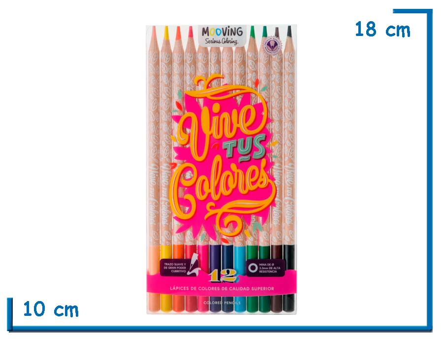MOOVING VIVE TUS COLORES LAPICES DE COLORES X12
