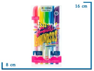 MOOVING FINITOS LUMINOSOS MICROFIBRAS DE COLORES LUMINOSOS X5