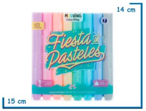 MOOVING FIESTA DE PASTELES RESALTADORES PASTEL X8