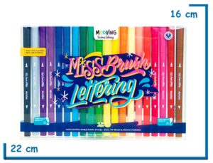 MOOVING MISS BRUSH LETTERING MARCADORES DOBLE PUNTA PINCEL X20