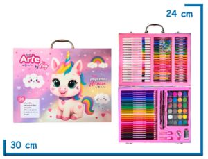 TINY SET DE ARTE UNICORNIO MALETIN 128PZS