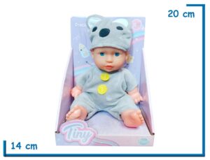 TINY BABY BEBE ROPITA KOALA GRIS 20CM