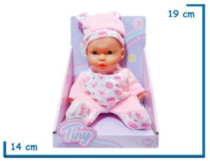 TINY BABY BEBE ROPITA ROSA OSITOS 20CM