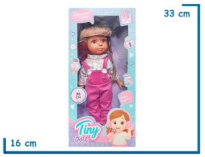 TINY DOLL MUÑECA JARDINERO PURPURA 30CM