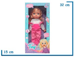 TINY DOLL MUÑECA JARDINERO ROSA 30CM