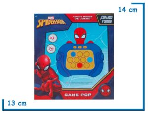 SPIDER-MAN GAME POP BOTONES CIRCULARES CON LUZ Y SONIDO