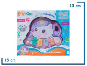 BABY GUS PIANITO DIDACTICO UNICORNIO CON SONIDO Y MELODIAS