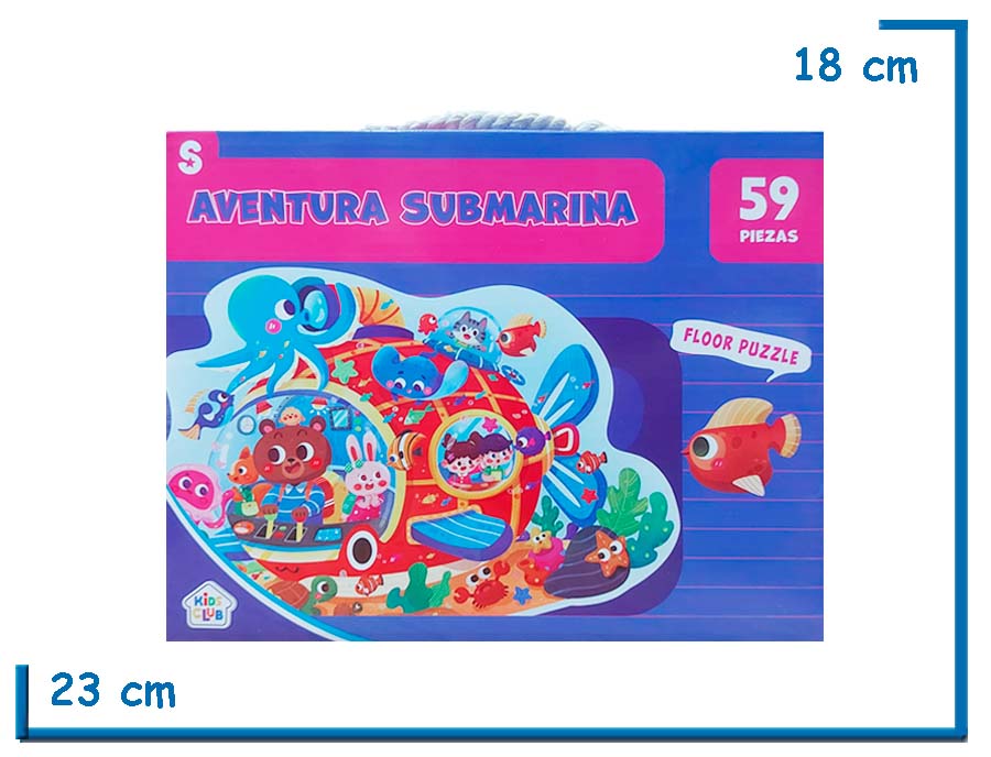 KIDS CLUB AVENTURA SUBMARINA PUZZLE DE PISO 59PZS