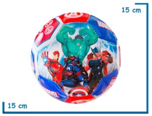 PELOTA DE CUERO N§2 AVENGERS AZUL BLANCA Y ROJA