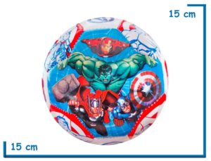 PELOTA DE CUERO N§2 AVENGERS BLANCA Y ROJA