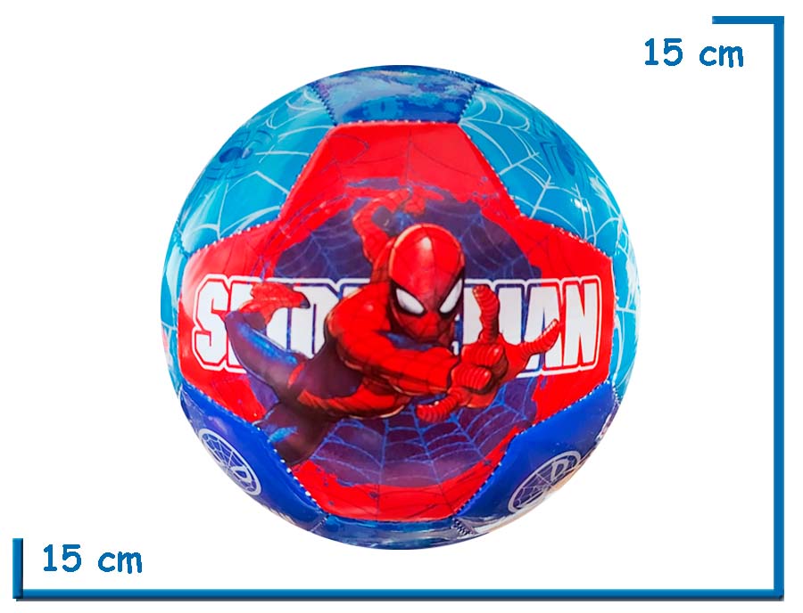 PELOTA DE CUERO N§2 SPIDER-MAN AZUL Y CELESTE