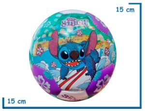 PELOTA DE CUERO N§2 STITCH SURF VIOLETA BLANCA Y VERDE