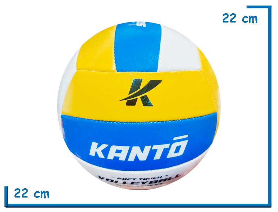 PELOTA DE VOLLEYBALL N§5 KANTO AMARILLA AZUL Y BLANCA