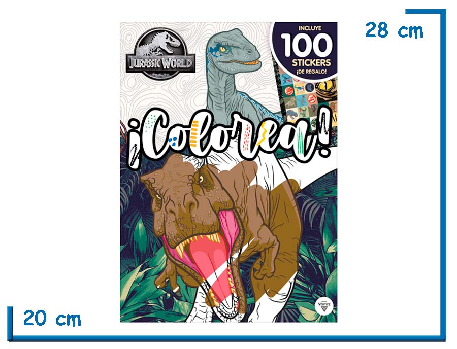 LIBRO COLOREA JURASSIC WORLD