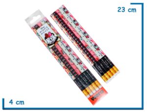 DISNEY MINNIE MOUSE SET X5 LAPICES CON GOMA EN BLISTER