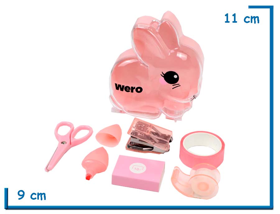 SET DE ESCRITORIO CONEJO LITTLE WORLD 6 PZS