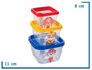 PAW PATROL RECIPIENTES X3 PIEZAS