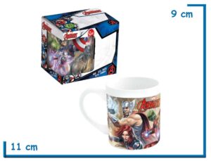 STOR MARVEL AVENGERS GRUPO COLOR TAZA CERAMICA INFANTIL EN CAJA 237ML