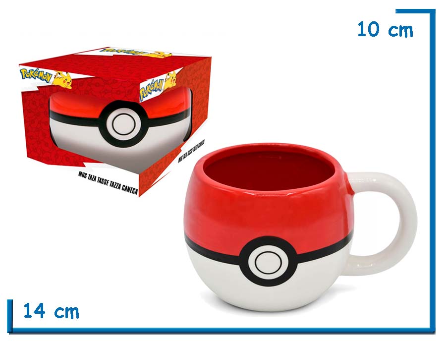 STOR POKEBALL POKEMON 3D MUG TAZA CERAMICA EN CAJA