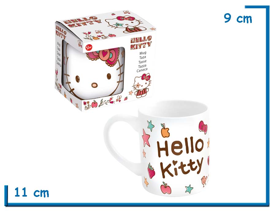 STOR HELLO KITTY CARA TAZA CERAMICA INFANTIL EN CAJA 237ML