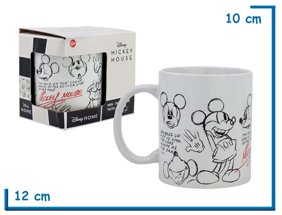 STOR MICKEY MOUSE SKETCH TAZA CERAMICA CLASICA EN CAJA 325ML