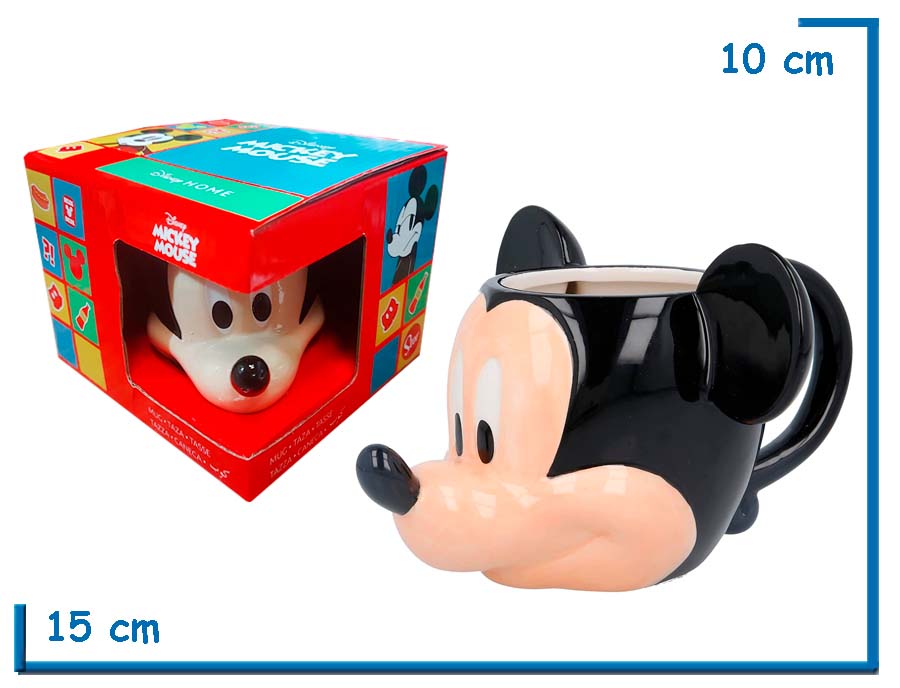 STOR MICKEY MOUSE CABEZA DISNEY 3D MUG TAZA CERAMICA EN CAJA