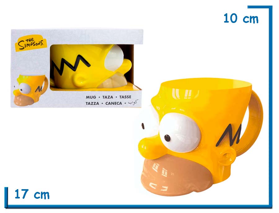 STOR HOMER THE SIMPSONS 3D MUG TAZA CERAMICA EN CAJA