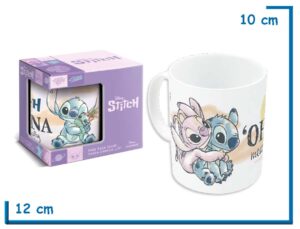 STOR STITCH Y ANGEL OHANA TAZA CERAMICA CLASICA EN CAJA 325ML