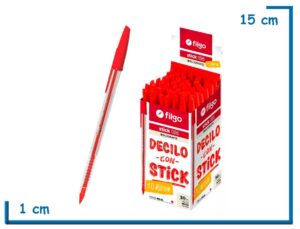 FILGO BOLIGRAFO STICK 026 ROJO SUELTO DCS 1.0 MEDIUM