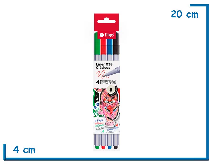 FILGO LINER 038 CLASICOS 4 MICROFIBRAS EXTRA FINAS