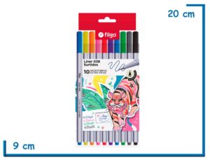 FILGO LINER 038 SURTIDOS 10 MICROFIBRAS EXTRA FINAS