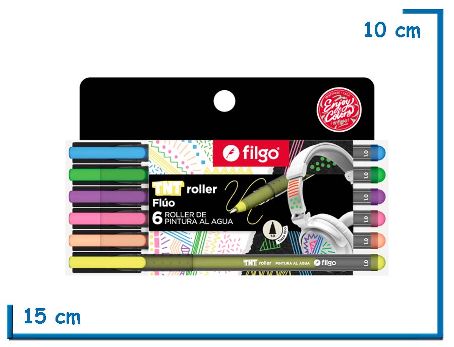 FILGO TNT ROLLER FLUO 6 ROLLER DE PINTURA AL AGUA