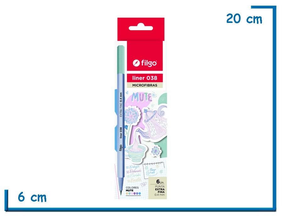 FILGO LINER 038 MUTE 6 MICROFIBRAS EXTRA FINAS
