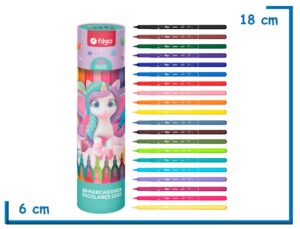FILGO CILINDRO UNICORNIO MARCADORES ESCOLARES 2220 X20