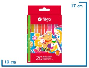 FILGO PINTO SURTIDOS 20 MARCADORES ESCOLARES 2210 SURTIDOS