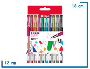 FILGO GEL POP GLITTER 10 ROLLER GEL