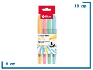 FILGO LIGHTER FINE PASTEL 4 RESALTADORES FINOS