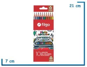 FILGO PINTO METALIZADO 10 LAPICES DE COLORES METALIZADOS