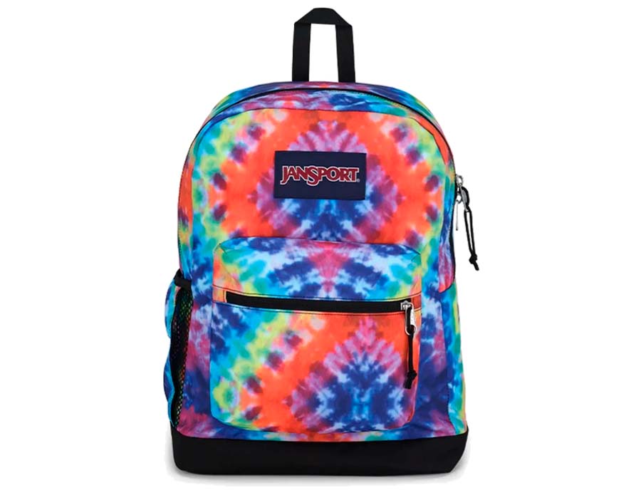 MOCHILA JANSPORT CROSS TOWN PLUS RED MULTI HIPPIE DAYS