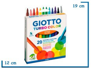 GIOTTO TURBO COLOR MARCADORES PUNTA FINA X20