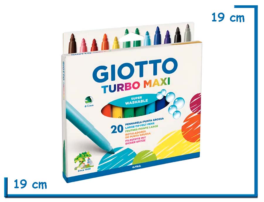 GIOTTO TURBO MAXI MARCADORES PUNTA GRUESA X20