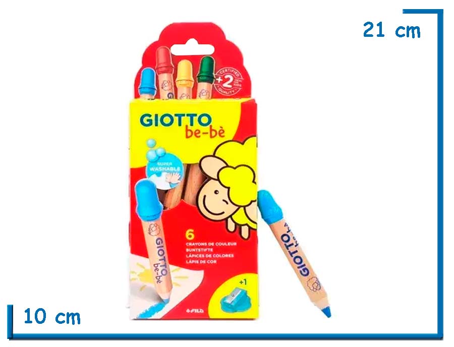 GIOTTO BEBE LAPICES DE COLORES X6