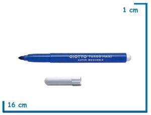 GIOTTO TURBO MAXI MARCADOR AZUL SUPER WASHABLE